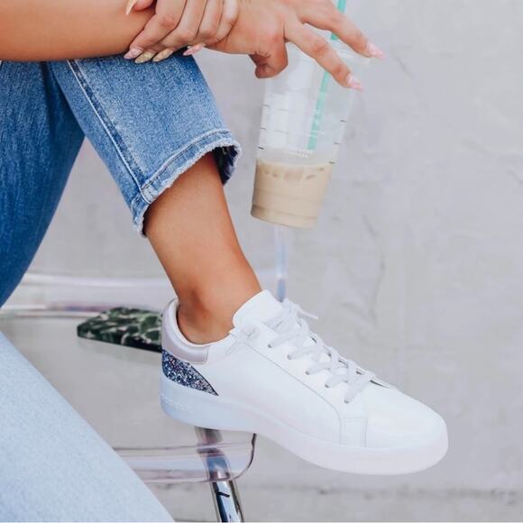 JONA BY VINTAGE HAVANA WHITE/MULTI GLITTER SIZE 7 New - Picture 5 of 11